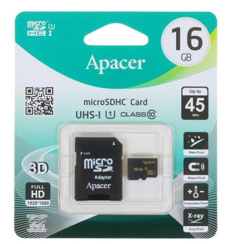 Apacer MicroSDHC 16GB фото 2