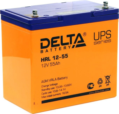 Аккумуляторная батарея Delta HRL 12V 55Ah фото 1