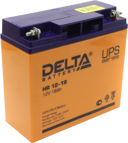 Аккумуляторная батарея Delta HR 12V 18Ah фото 1