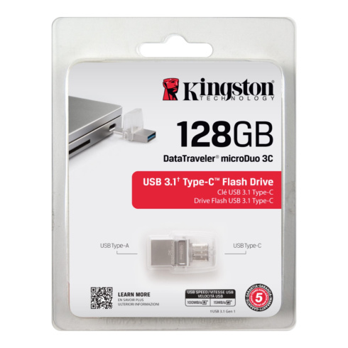 Kingston DataTraveler MicroDuo 3C 128GB фото 4