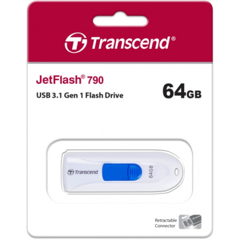Transcend JetFlash 790 64Gb белый фото 2