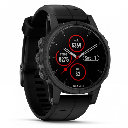 Garmin Fenix 5S Plus Sapphire черный фото 4