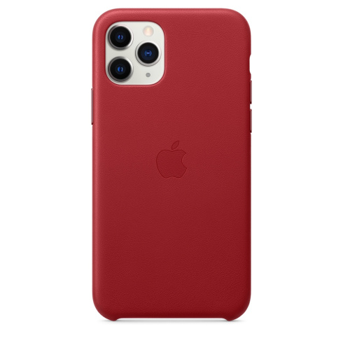 Apple Leather Case для iPhone 11 Pro красный фото 1
