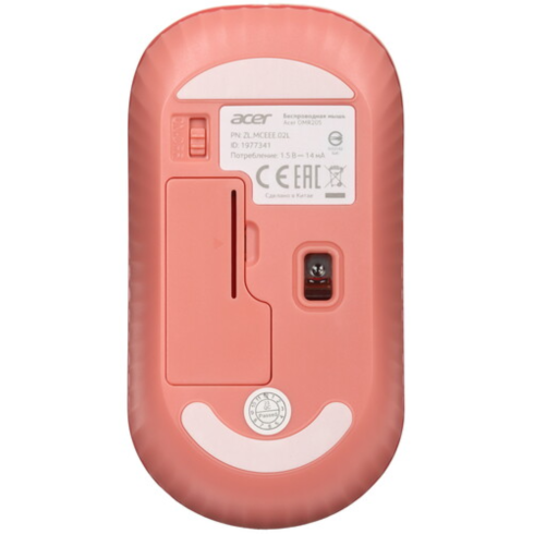 Acer OMR205 розовый/бежевый оптич. 1200dpi беспров. USB для ноутбука 2but (ZL.MCEEE.02L) фото 6