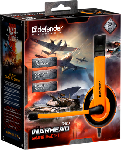 Defender Warhead G-120 черно-оранжевый фото 6