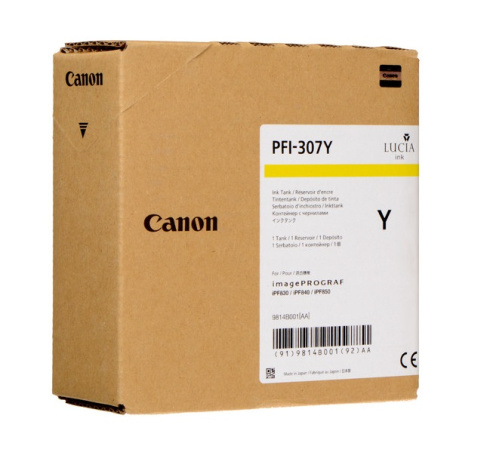 Canon PFI-1300 Y желтый фото 3