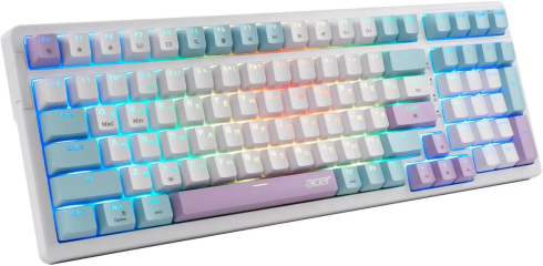 Acer OKW304 механическая белый USB Multimedia for gamer LED (ZL.KBDCC.01V) фото 2