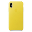 Apple Leather Case для iPhone X желтый бутон фото 1
