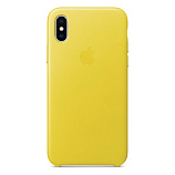 Apple Leather Case для iPhone X желтый бутон