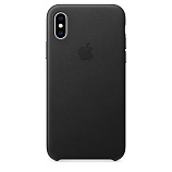Apple Leather Case для iPhone XS черный