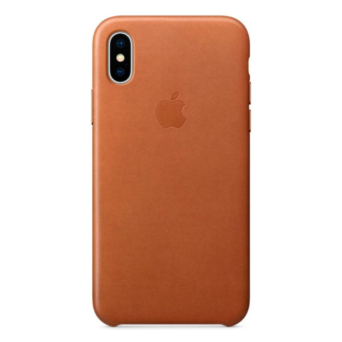 Apple Leather Case для iPhone X золотисто-коричневый фото 1