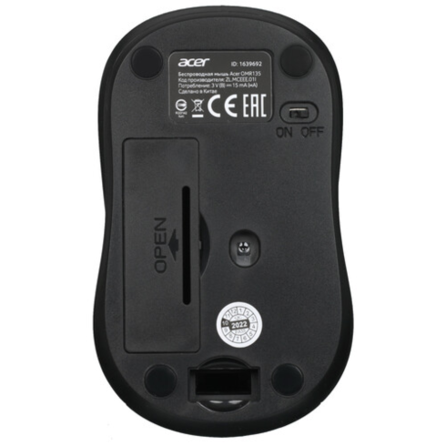 Acer OMR135 зеленый оптич. 1000dpi беспров. USB для ноутбука 3but (ZL.MCEEE.01I) фото 4