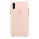 Apple Silicone Case для iPhone XS розовый песок