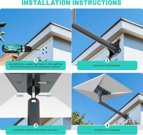 для настенного крепления Starlink v3 и v4 фото 2