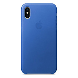 Apple Leather Case для iPhone X синий аргон