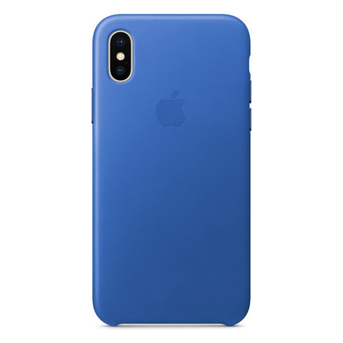 Apple Leather Case для iPhone X синий аргон фото 1