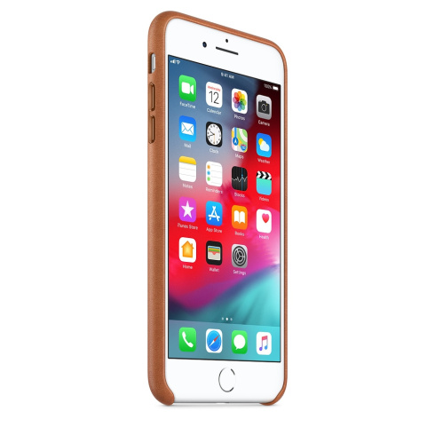 Apple Leather Case для iPhone 8 Plus / 7 Plus золотисто-коричневый фото 2