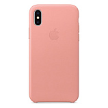 Apple Leather Case для iPhone X бледно‑розовый