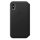 Apple Leather Folio для iPhone X черный