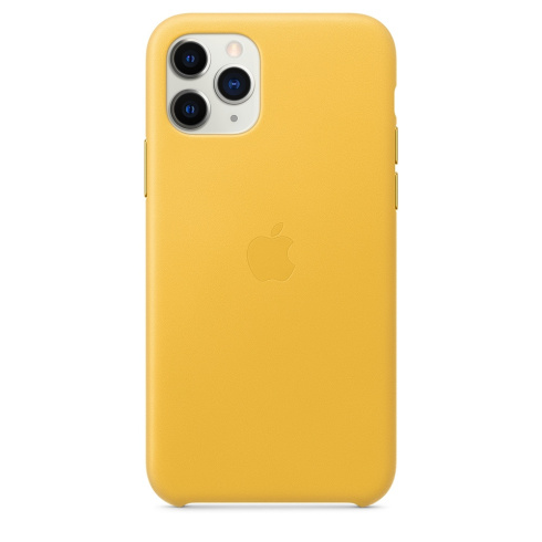 Apple Leather Case для iPhone 11 Pro лимонный сироп фото 1
