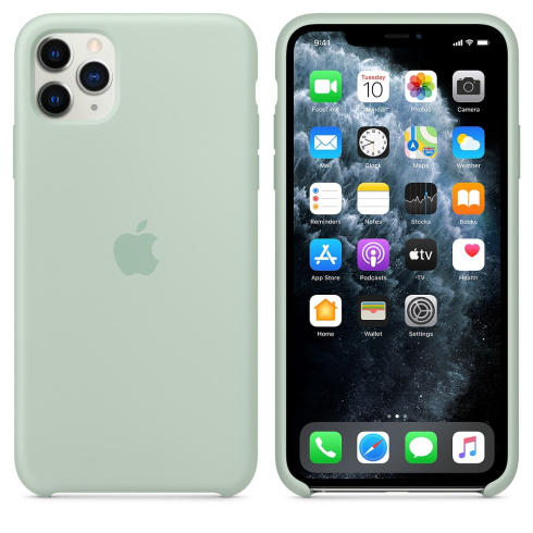 Apple Silicone Case для iPhone 11 Pro Max голубой берилл фото 3