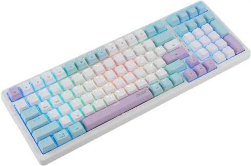 Acer OKW304 механическая белый USB Multimedia for gamer LED (ZL.KBDCC.01V) фото 12