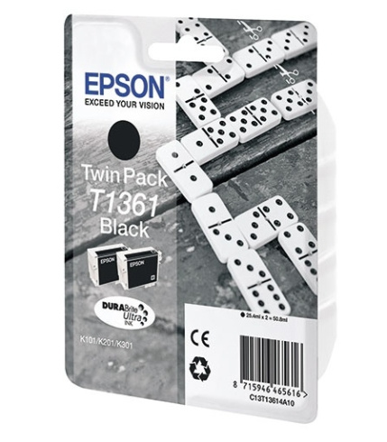Epson C13T13614A10 черный 2шт фото 1