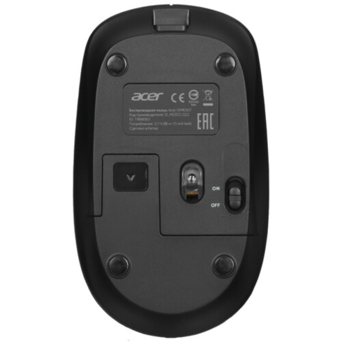 Acer OMR307 черный оптич. 1600dpi беспров. USB 4but (ZL.MCECC.022) фото 6