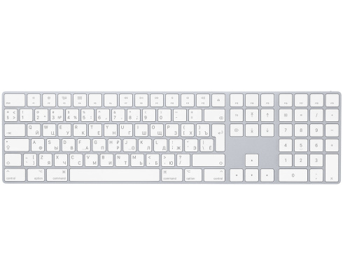 Apple Magic Keyboard с цифровой панелью серебристый фото 1