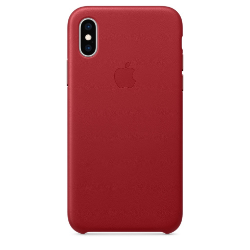 Apple Leather Case для iPhone XS красный фото 1