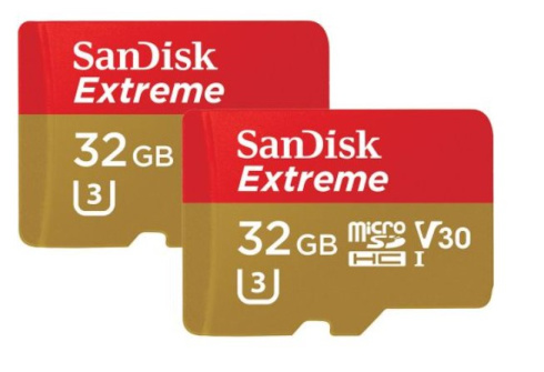 SanDisk Extreme microSDHC 32 Gb Twin Pack фото 1
