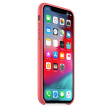 Apple Leather Case для iPhone XS розовый пион фото 2