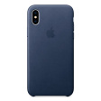 Apple Leather Case для iPhone X темно-синий фото 1