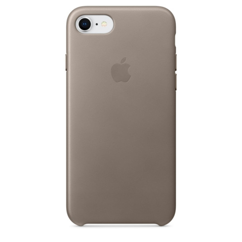 Apple Leather Case для iPhone 8 / 7 платиново-серый фото 1