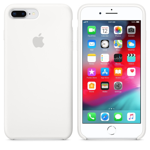 Apple Silicone Case для iPhone 8 Plus / 7 Plus белый фото 3