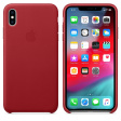 Apple Leather Case для iPhone XS Max красный фото 2