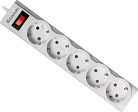 Defender PowerS 18 1,8 м, 5 розеток, белый