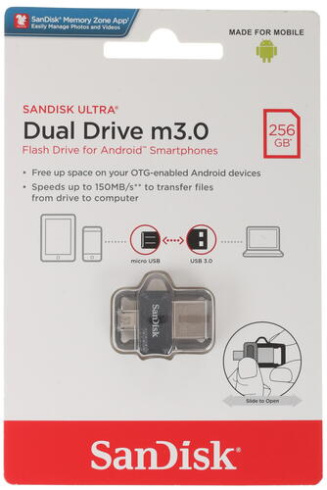 SanDisk Ultra Dual Drive 256GB черный фото 3