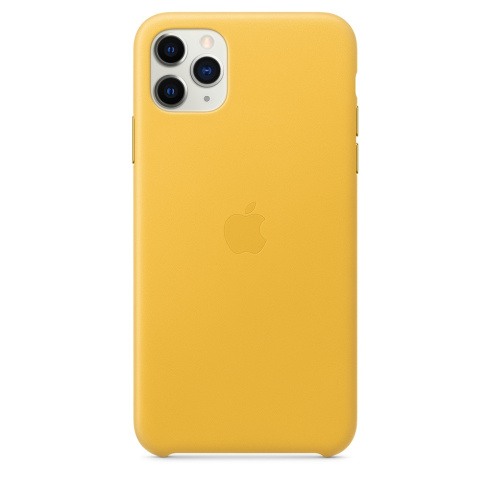 Apple Leather Case для iPhone 11 Pro Max лимонный сироп фото 1