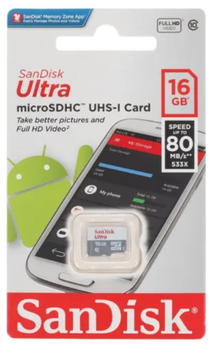 SanDisk Ultra microSDHC 16Gb фото 2