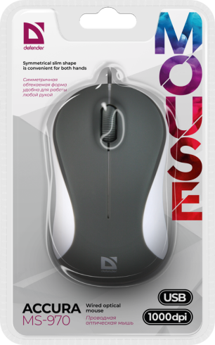 Defender Accura MS-970 серо-белый фото 4