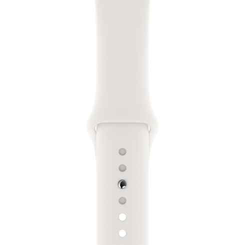 Apple Watch Series 5 44 мм серебристый/белый фото 3