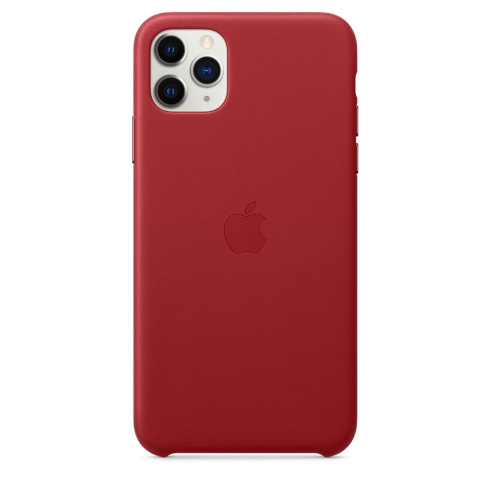 Apple Leather Case для iPhone 11 Pro Max красный фото 1