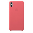 Apple Leather Case для iPhone XS Max розовый пион фото 1