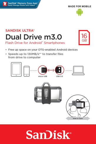 SanDisk Ultra Dual Drive 16GB черный фото 3