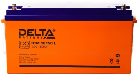 Аккумуляторная батарея Delta DTM 12V 150Ah L фото 2