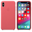 Apple Leather Case для iPhone XS Max розовый пион фото 2