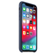 Apple Leather Case для iPhone XS темно-синий фото 2