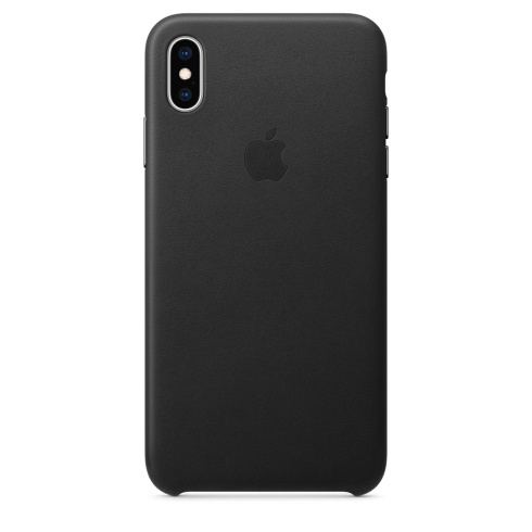 Apple Leather Case для iPhone XS Max черный фото 1