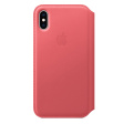 Apple Leather Folio для iPhone XS розовый пион фото 1